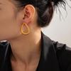 European & American Geometric Triangle Titanium Steel Earrings - Niche Design, Fashionable & Simple