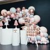 169pcs Chrome Silver Pink Balloons Arch Kit Pink Balloon Garland Wedding Birthday Christmas Party Decor Kids Baby shower  Decorations