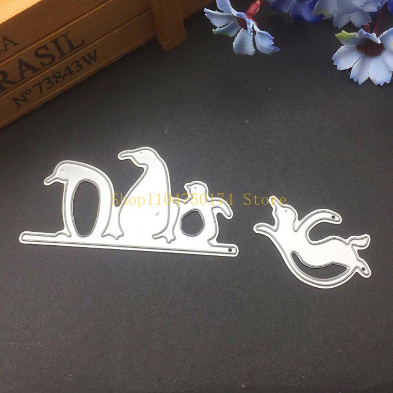 Penguin Metal Cutting Dies Stencil DIY Scrapbooking Album Stamp Paper Card Embos top sale
