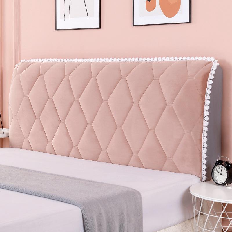 Modern Minimalist New Solid Color Padded Headboard Cover Four Season Universal Elastic Bed Protective Cover Dust Cover Backrest