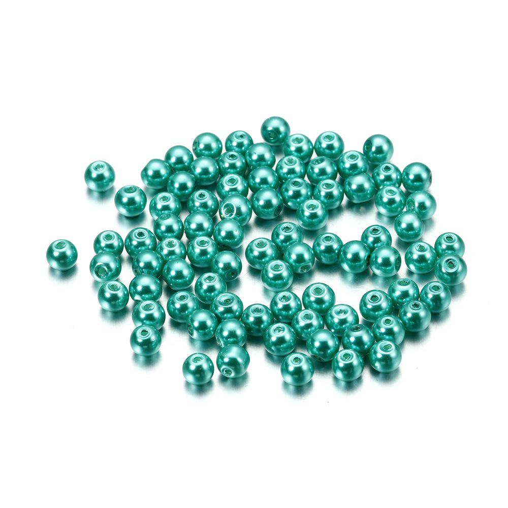 Multi-color 4mm Glass Imitation Pearl Beads for DIY Jewelry Crafting
