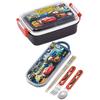 Skater Lunch Box Trio Set Chopsticks Spoon Fork Disney Cars 24 for Children Antibacterial Treatment Easy to Open Sliding Type Made in Japan TACC2AG-A