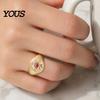 Electroplated Ring Finger Ring, Butterfly Heart Rabbit Pattern Band, Imitation Design Technology for Lover Daily Wear Accessories Special-shaped
