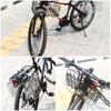 Bike Basket, Heavy-Duty Metal Wire Bicycle Basket with Hooks, Quick Install, Rust-Resistant, Large Capacity for Grocery Shopping Pets Daily Commuting
