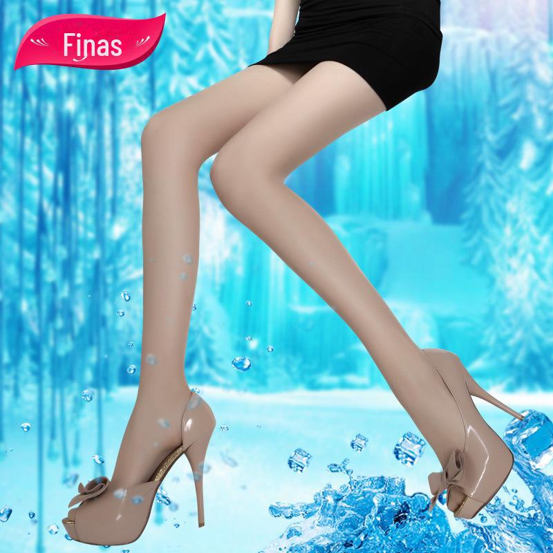 Fenna Women's 10D Core-Spun Silk Thin Pantyhose for Spring and Summer