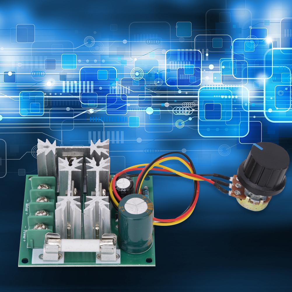 Motor Speed Controller DC6 90V 0.01 1000W PWM Speed Regulation Switch with Fuse