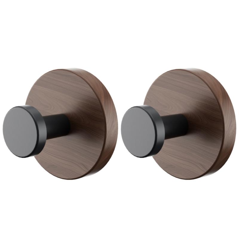 Not Drill Suction Cup Hook Wood Texture Design Removable Wall Hook Reusable Suction Hook Upgrades for Bathroom Kitchen