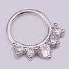 1ks Dámské kubické zirkonie vykládané kroužek do nosu Šroubovice náušnice Kruhový piercing Šperky