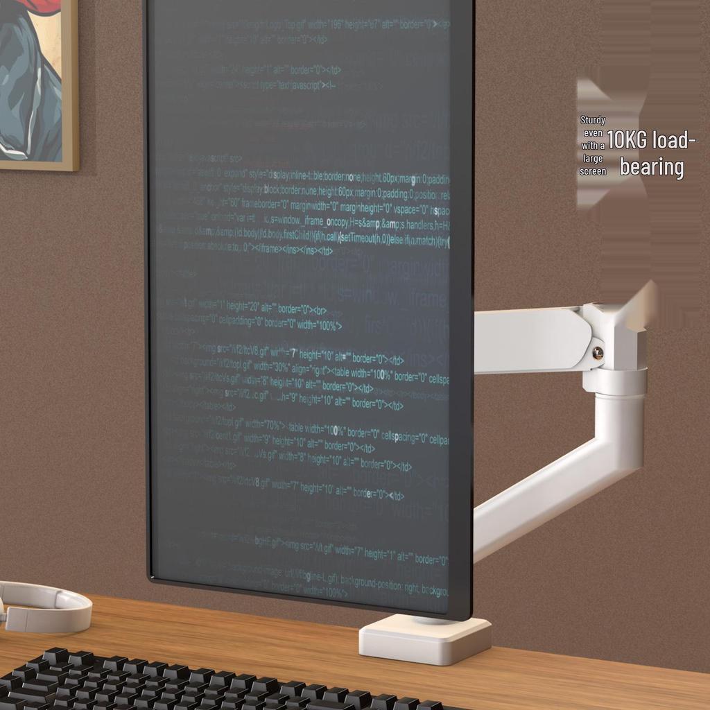 360° Adjustable No-Drill Monitor Stand with Heightening Table Clamp