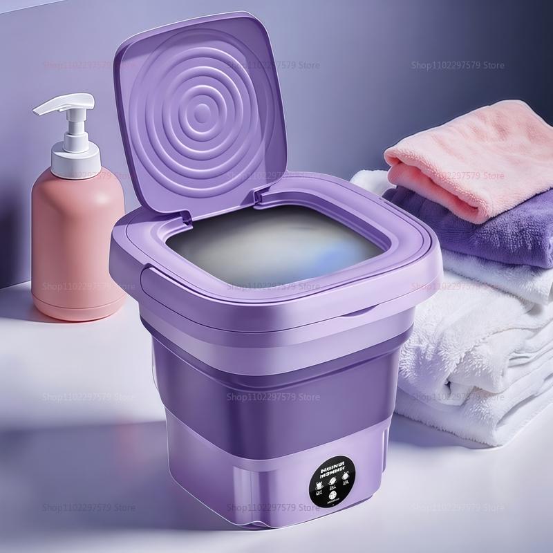 Home Mini Washing Machine Student Dormitory Lingerie Sock Portable Washing Machine 8L Large Capacity Foldable Washing Machine