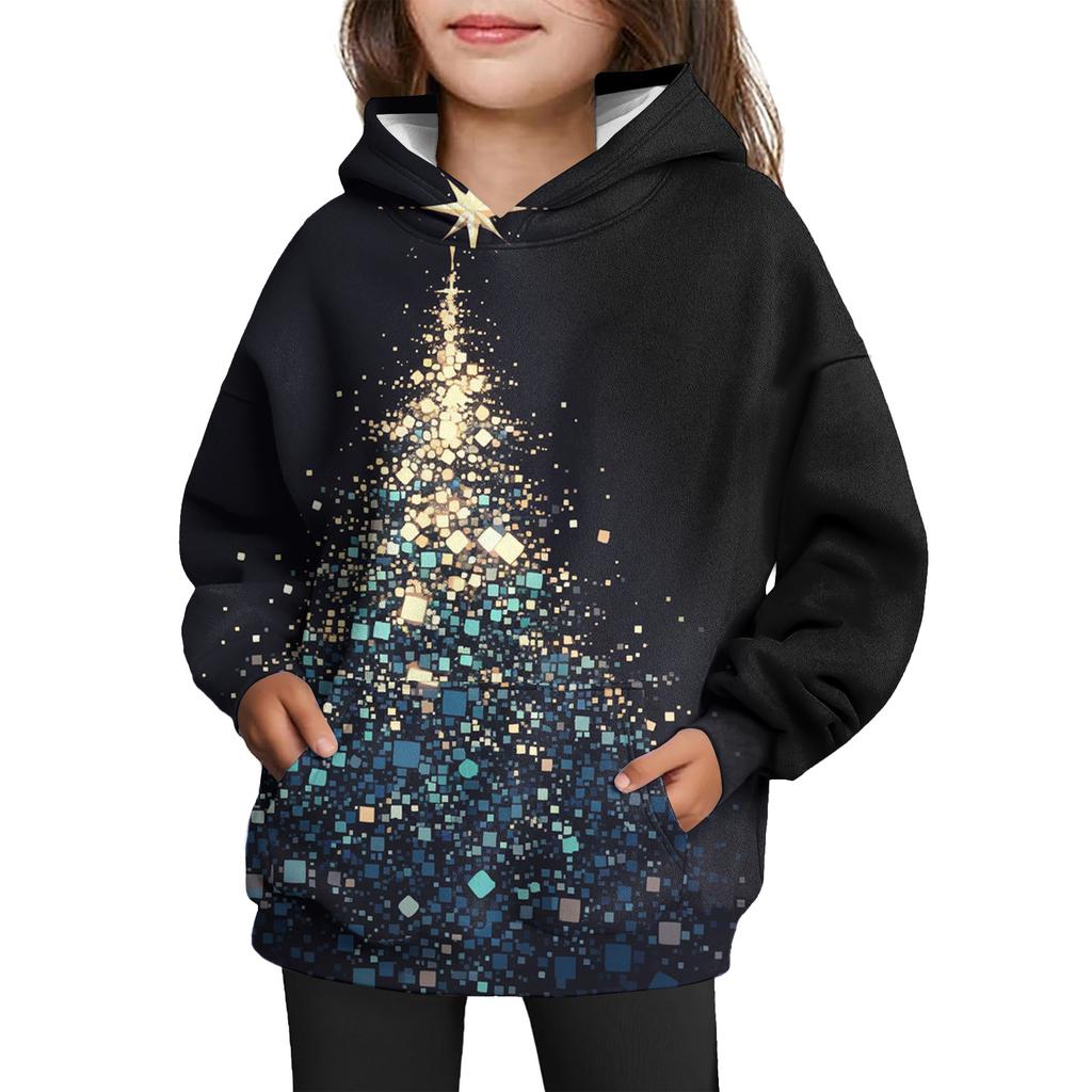 Dívčí mikina s kapucí a batikovaným vzorem - Pulovr s potiskem