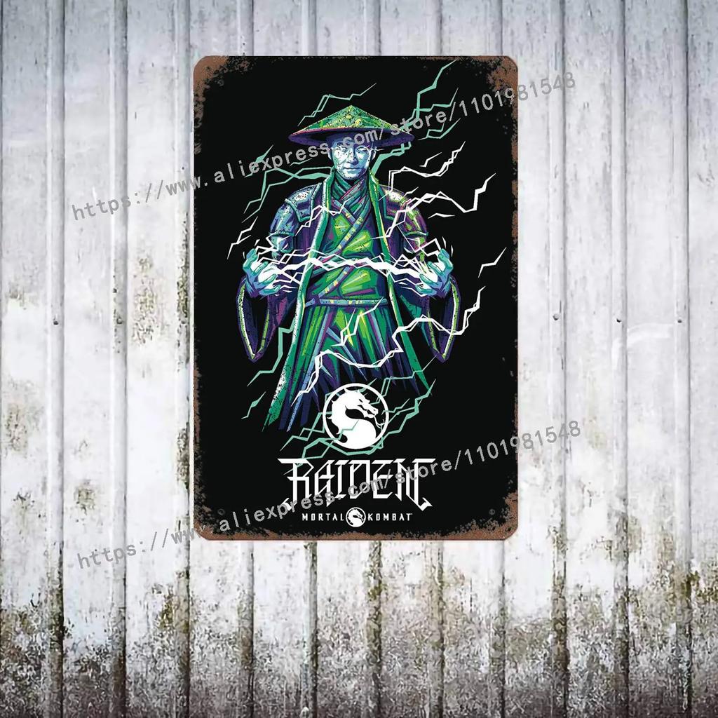 Mortal Kombat Iconic HD Plakat Plakat Vintage Tin Sign Metal Sign Dekoracyjna tabliczka do Pub Bar Man Cave Club Dekoracja ścienna