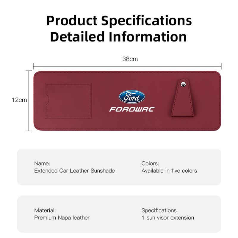 Car Sun Visor Extension Panel For Ford Focus Fiesta Mondeo Explorer Anti-glare UV Sun Shield Card Holder Glasses Holder Keychain