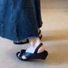 New Niche Design Cross-strap Wedge Sandals Women's Summer Wear Versatile Shoes Open-toed High Heels