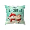 Merry Christmas Santa Claus Print Pattern Cushion Cover Home Living Room Sofa Decoration Square Polyester Pillow Pillow Cover