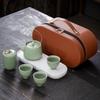Travel Tea Set Tea Tray Household Kung Fu Tea Set Outdoor Portable Teapot Ceramic New Year Gift