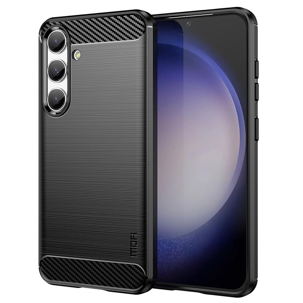 MOFI JK TPU Series-1 For Samsung Galaxy S24 Carbon Fiber Texture Slim-Fit Case TPU Cell Phone Cover