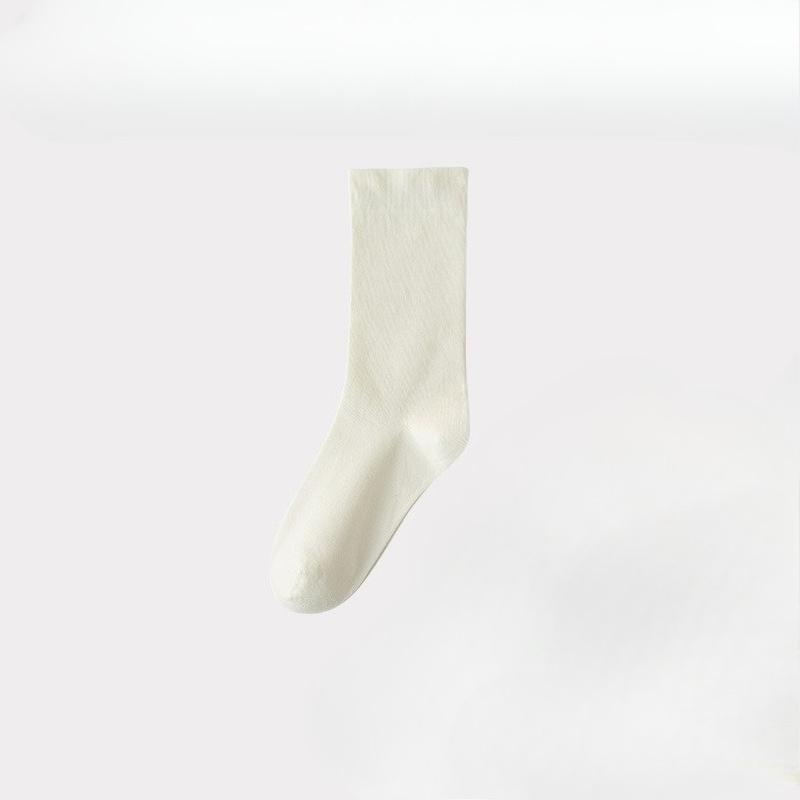 Female Spring and Summer Pure Cotton Deodorant Sweat Absorption Anti Pilling Boneless Tube Stack Socks