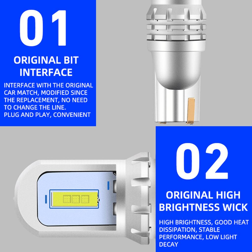 2pcs LED T10 W5W 168 194 Car CANBUS No Error For Truck Interior Read Light License Plate Lamp White 6000K 24V Accessories