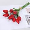 5Pcs/Set Fake Flower to Easy Decor Simulated Faux Leather Care Long Stem Soft Artificial