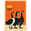 Cute Goose Wall Poster Canvas Printing Fashionable Aesthetics Natural Canvas Decoration Gifts Popular Room Home Villa Decoration