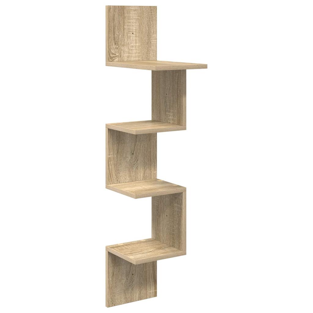 Wall Shelf Wall Mount Brown 32 x 21 x 107 cm Particleboard