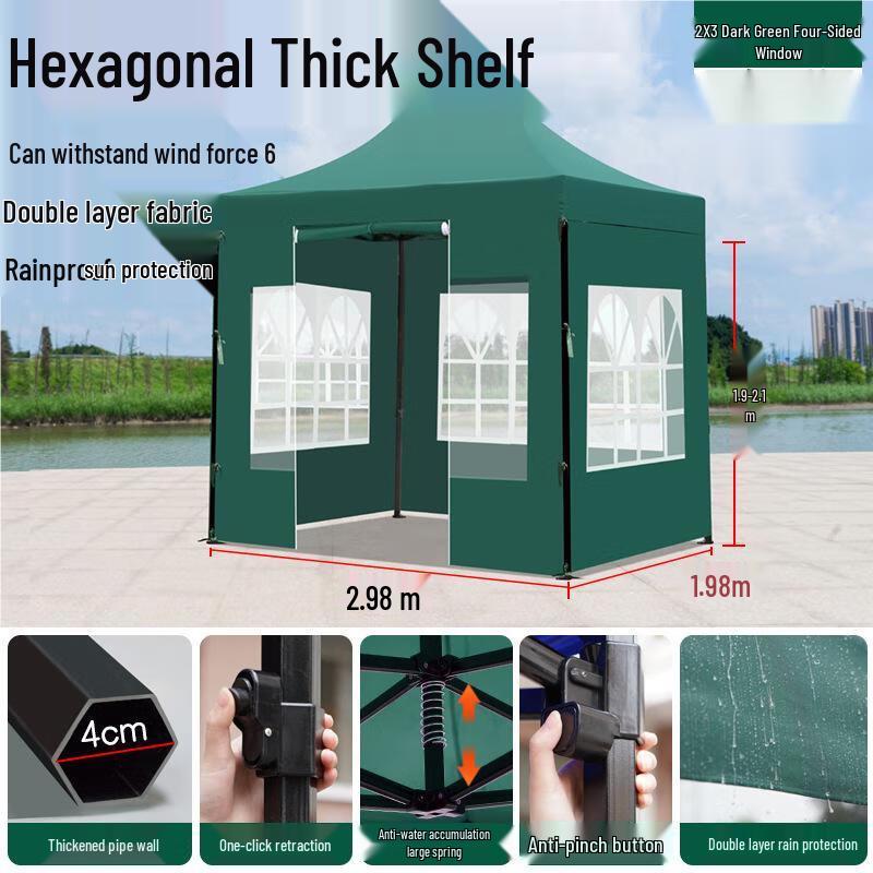 Outdoor Retractable Canopy Tent with Walls