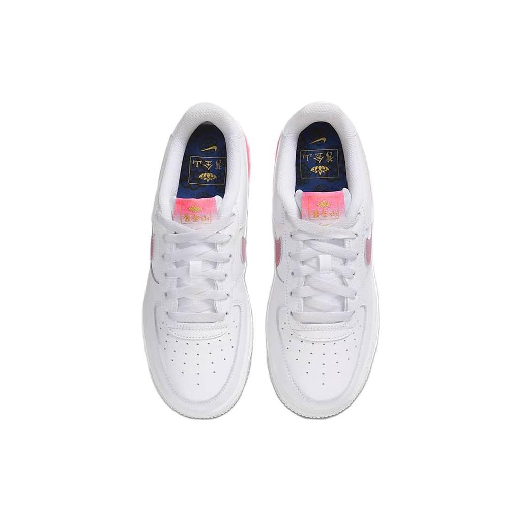 Nike Air Force 1 07 GS San Francisco Sırt Çantası - Lotus Flower Çocuk Spor Ayakkabıları Beyaz Lotus-Pembe Sarı-Altın FD1023-100
