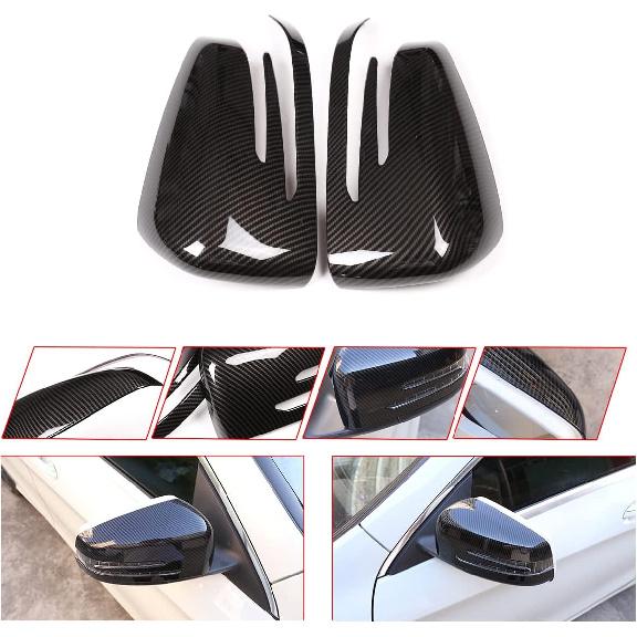 For Mercedes Benz A CLA GLA GLK Class W176 W117 X156 X204 2014-2017 Carbon Fiber Side Rear View Mirror Cover Trim