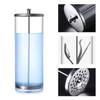 2 Types Disinfection Jar Sterilization Container Sanitizer Glass Jar Manicure Tools for Salon