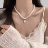 Shijia Pearl Necklace Women's Niche Light Luxury Design High-end Temperament Collarbone Chain Neck Chain Sweater Chain Bead Chain