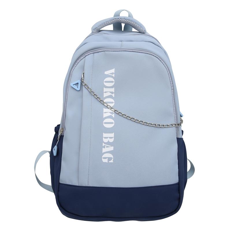 

Школьный рюкзак для младших школьников, мужской рюкзак большой емкости, студенческая компьютерная сумка, женский рюкзак с буквенным принтом синий