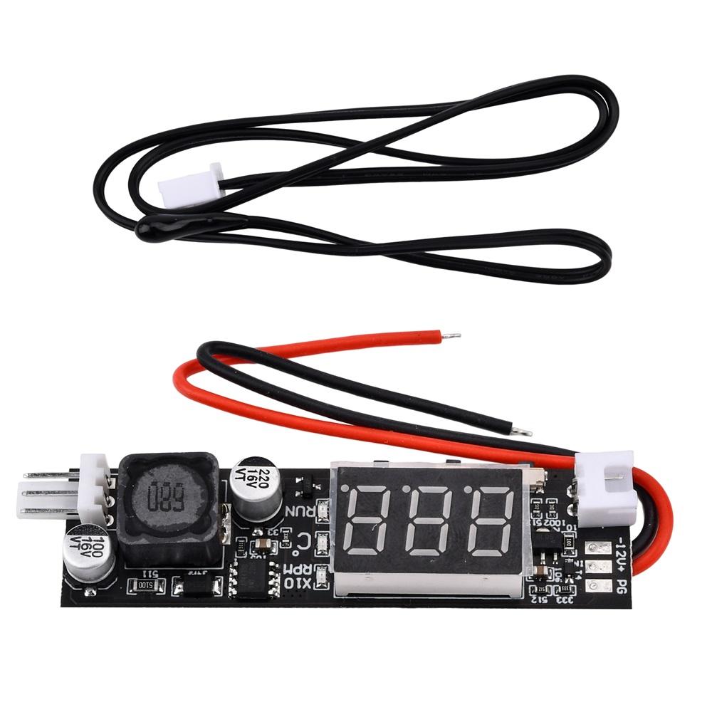 12V 2A DC PWM 2-3 Wire Fan Temperature Control Speed Controller Driver Module for Chassis Computer Noise Reduction Module