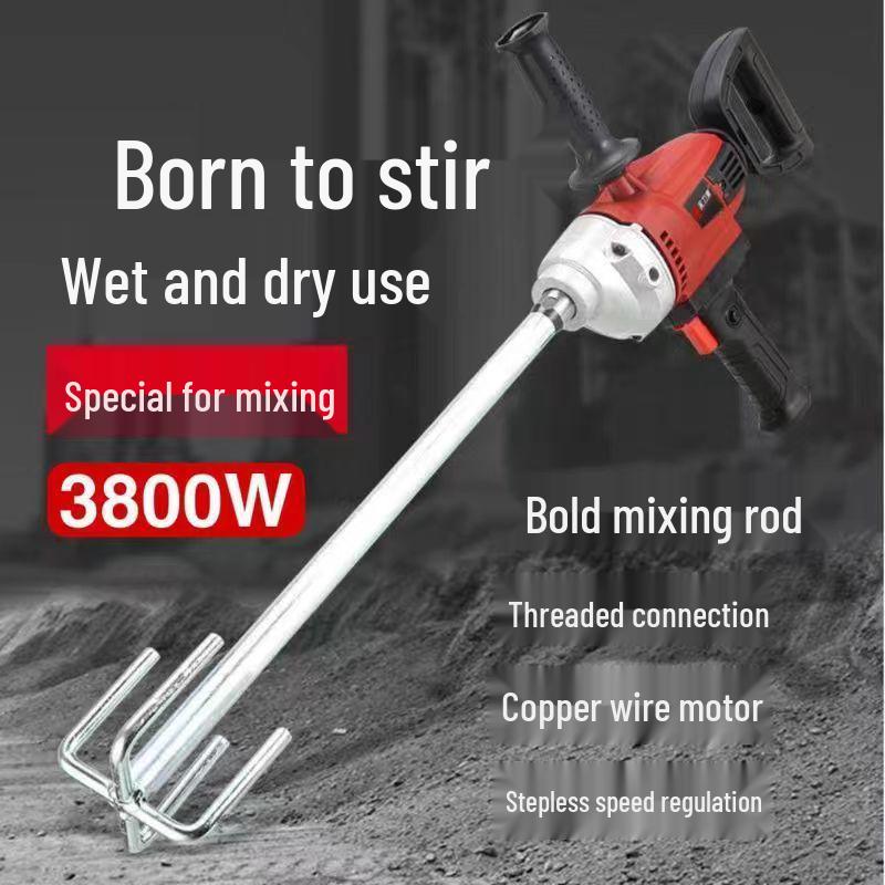 High-Power Electric Diamond Drill Mixer for Cement, Mortar, Paint, Plaster, and Food