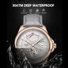 POEDAGAR Men Watch Fashion Top Luxury Sport Wristwatch Waterproof Luminous Leather Date Quartz Man Watches + Box