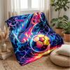 Soccer Balls and Number 10 Art Theme blanket Lightweight Warm Flannel Blanket Decorative Throw Blanket for Home Decoration