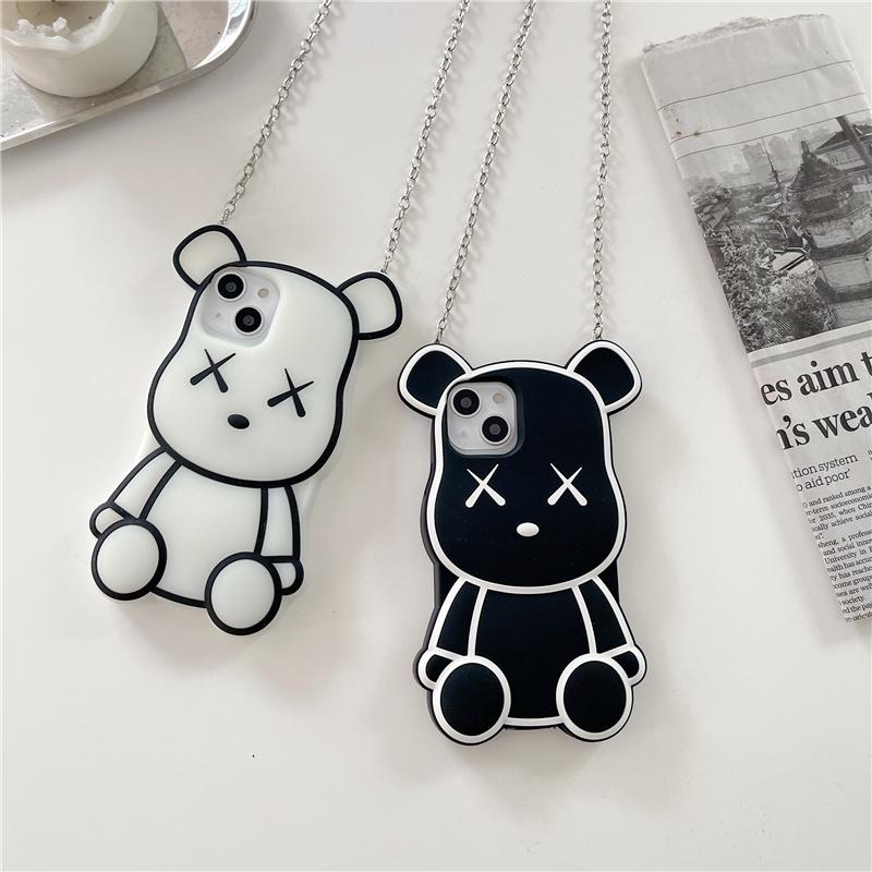 Fundas de teléfono de oso lindo para iphone 11 12 13 Pro Max 8/7 6 X XR XS Plus