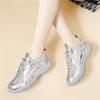 Internet celebrity silver thick-soled heightening dad shoes women's summer new Korean version mesh versatile low-top lightweight sneakers
