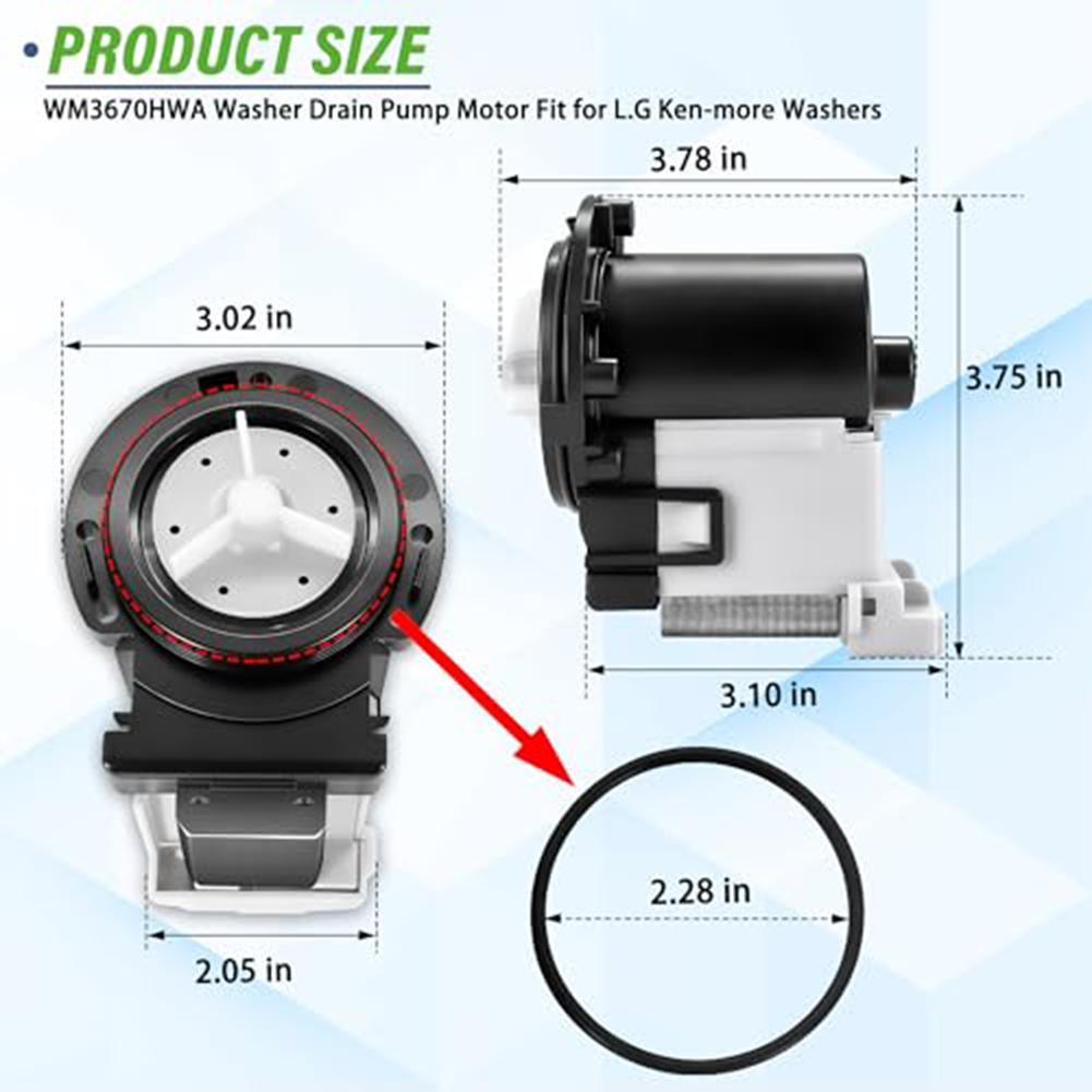 Efficient Washing Machine Drain Pump Motor For Reliable Performance Washer Drain Pump Motor Replacement Assembly