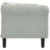 2 Seater Sofa Light Grey Velvet