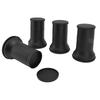4pcs Round Furniture Lifters with Rubber Non Slip Pads Plastic Bed and Furniture Raisers Set