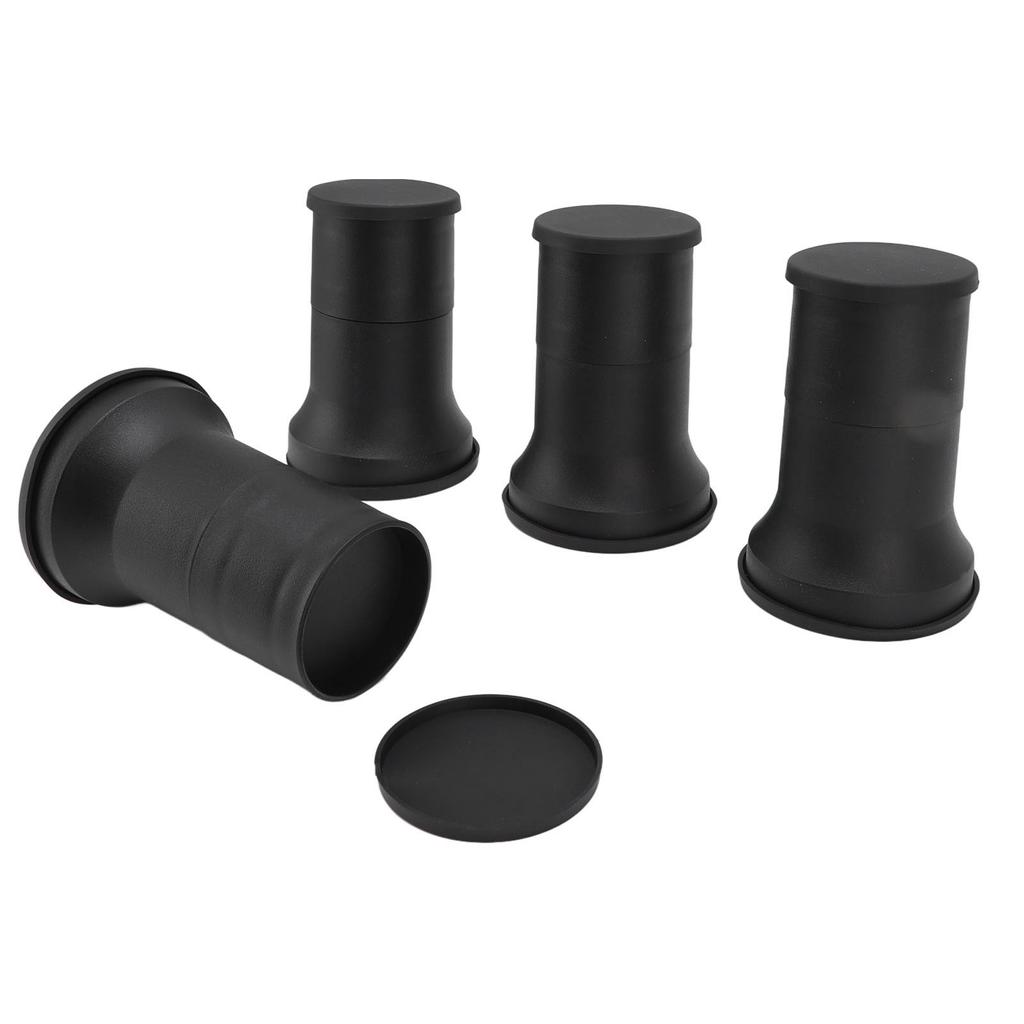 4pcs Round Furniture Lifters with Rubber Non Slip Pads Plastic Bed and Furniture Raisers Set