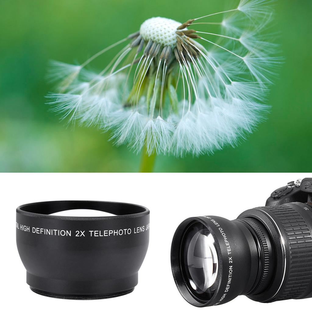52mm telekonvertor s 2násobným zvětšením HD teleobjektiv pro 52mm fotoaparát