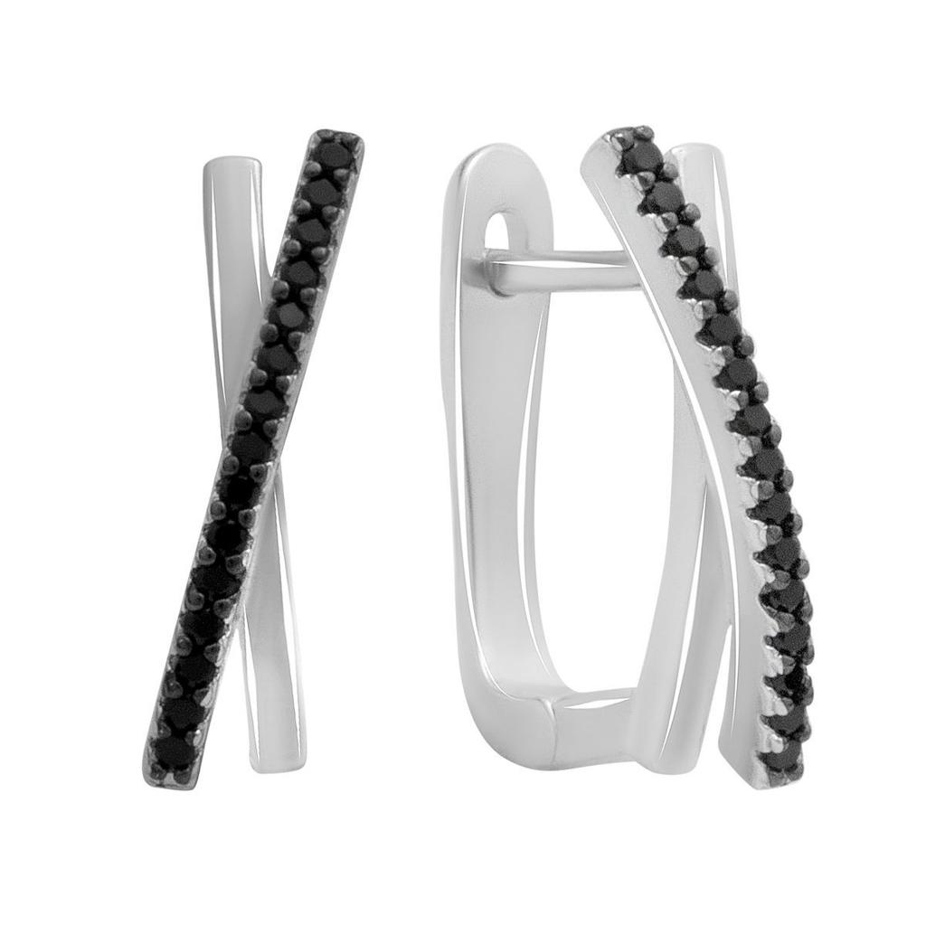 Silver Earrings with Cubic Zirkonia (2187455)