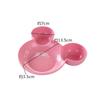 Cute Baby Plates with Dividers Dinner Plates Kids Bowl Tray Tableware Set Infant Feeding Children Divided Dinnerware BPA Free