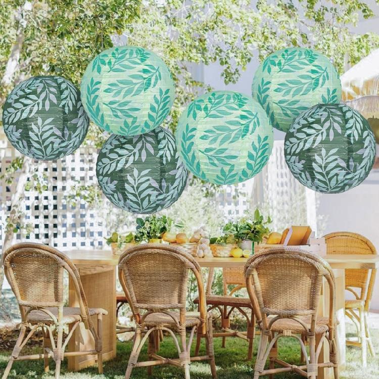 3PCS Decorative Paper Lanterns Leaf Pattern Hanging Lanterns Suitable for Weddings Birthdays and Festival Atmosphere