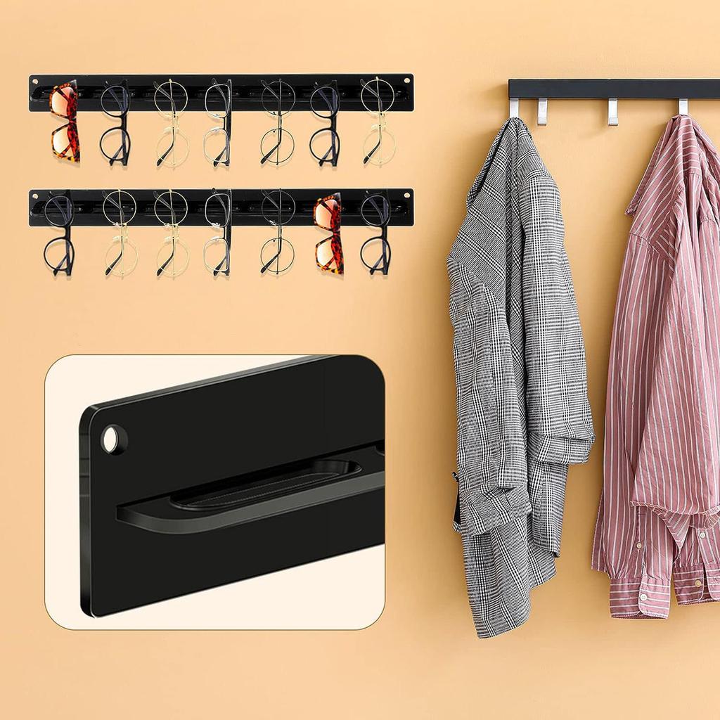 Solbrilleorganisator Akryl Solbrilleholder Veggmontert Brillehylle Brillehylle Solbrilleutstillingshylle