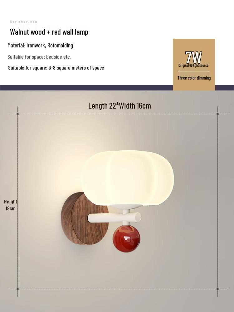 Cream Pumpkin Style Wall Lamp - Warm & Romantic Lighting for Bedroom, Living Room, or Aisle