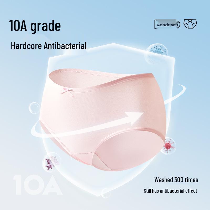 Freego Antibacterial Bow Cotton Women's Panties - Wash-Free, Pure Cotton, Triangle Design