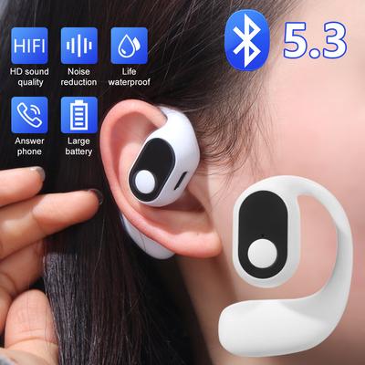 HiFi Sound Wireless Headphones Bluetooth 5.3 TWS Headsets Single Music Earbuds  Sport Activities